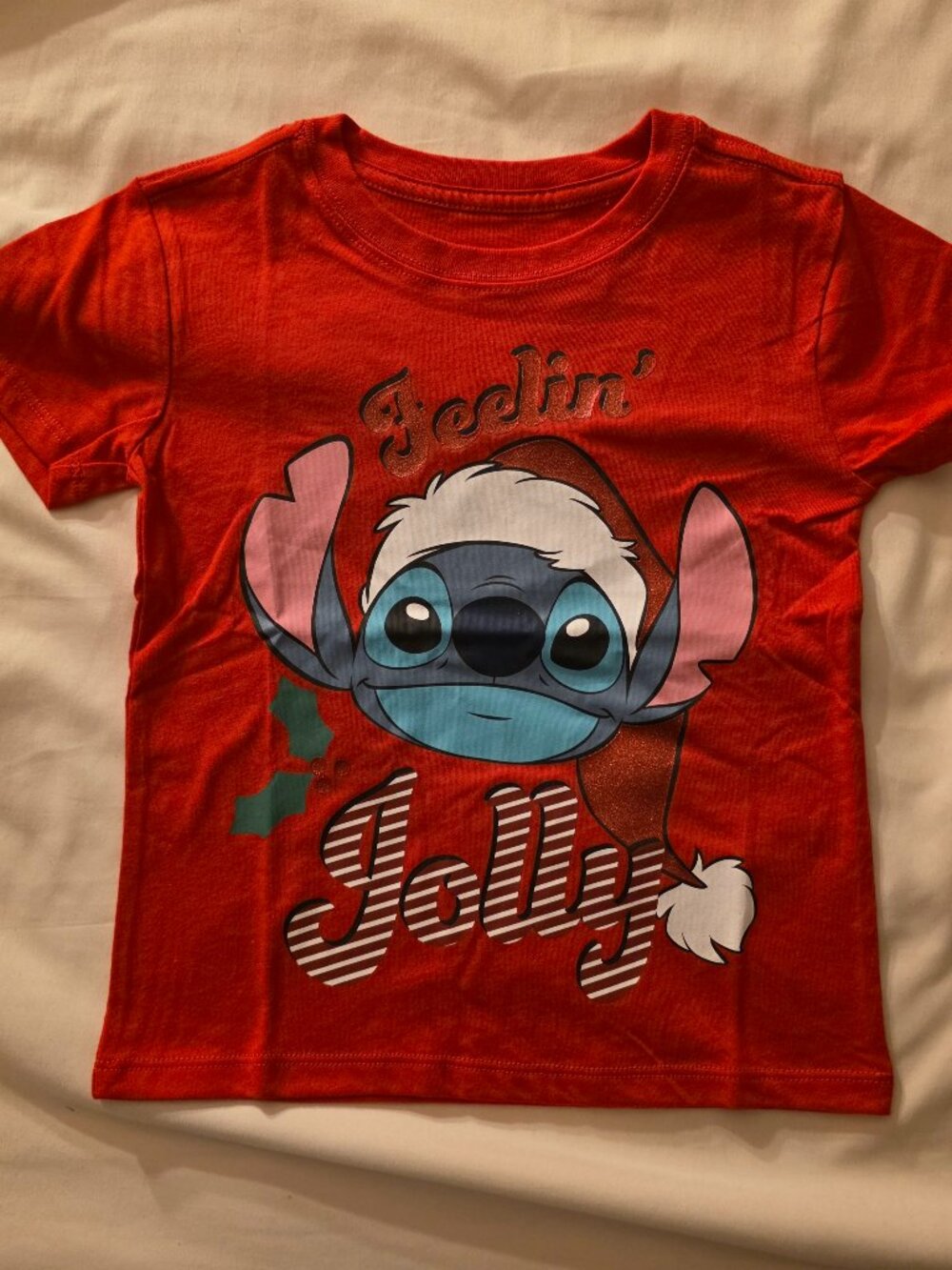 Girls Christmas stitch tshirt